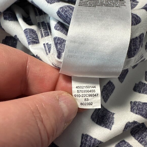 Chicos Purple & White Button-Down Shirt With Abstract Square Print Sz 3.5 US 18 - Picture 10 of 11